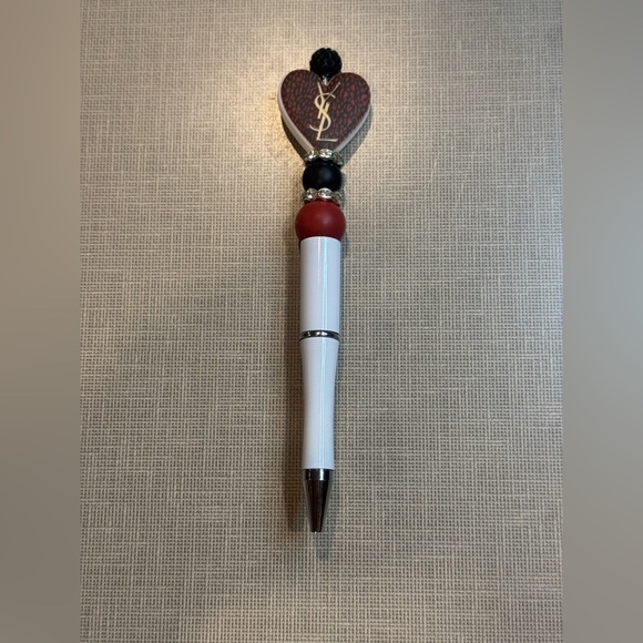 Other - YSL Heart Design Pen with Red and White Accents